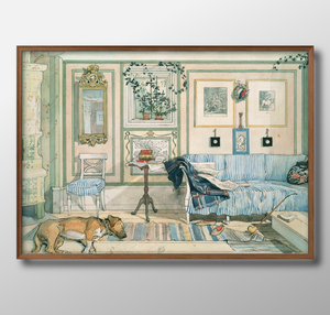 Art hand Auction 3733 ■Kostenloser Versand!! Kunstplakat, Gemälde, A3-Format, Carl Larssons „Comfortable Place, nordisches Mattpapier, Gehäuse, Innere, Andere