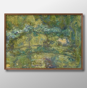 Art hand Auction 1276■Free shipping!! Art poster painting A3 size Claude Monet Bridge over the Water Lily Pond illustration Nordic matte paper, Housing, interior, others