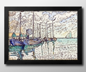 Art hand Auction 1731■¡¡Envío gratis!! Póster artístico pintura tamaño A3 Paul Signac ilustración papel mate nórdico, Alojamiento, interior, otros