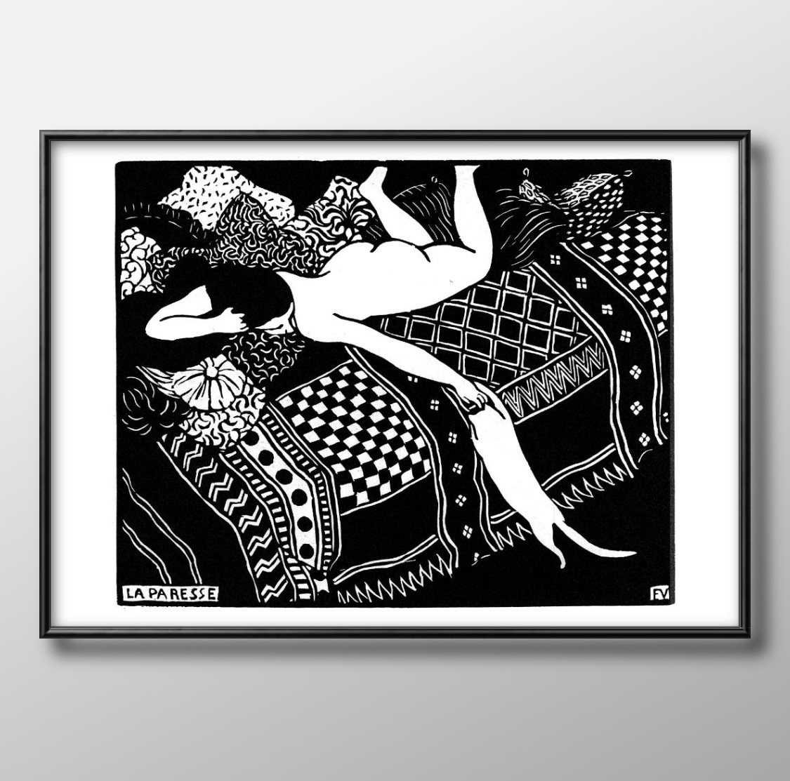 6711■免运费！！艺术海报绘画 A3 尺寸 Felix Vallotton 慵懒插画斯堪的纳维亚哑光纸, 住宅, 内部的, 其他的