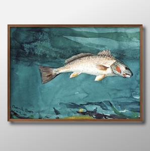 Art hand Auction 6130 ■شحن مجاني!! ملصق فني لوحة مقاس A3 ورق وينسلو هوميروس لصيد الأسماك التوضيحي ورق غير لامع إسكندنافي, مسكن, الداخلية, آحرون