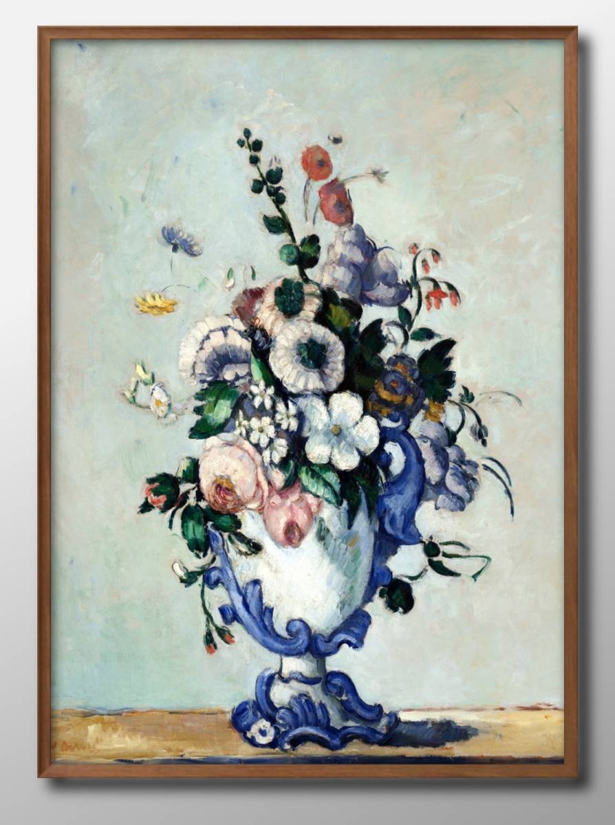 8325■Envío gratis!! Póster artístico con pintura tamaño A3, Paul Cezanne, jarrón rococó de flores, ilustración, papel mate nórdico, Alojamiento, interior, otros