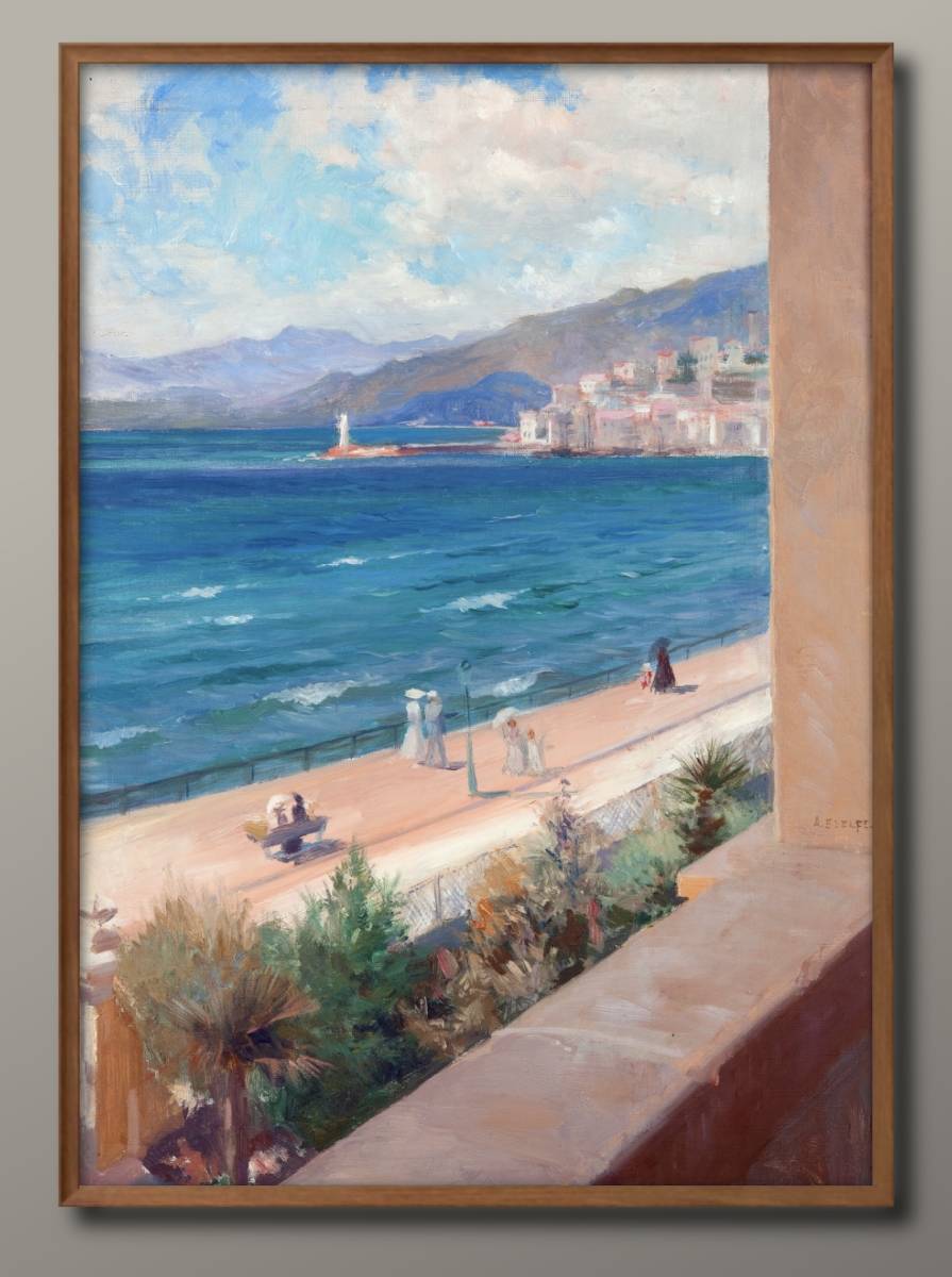 9876■Free shipping!! Art poster painting A3 size Albert Edelfelt From my Window in Cannes illustration Nordic matte paper, Housing, interior, others