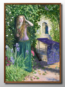 Art hand Auction 0655■Free Shipping!!Art Poster Painting A3 Size Arthur Hughes Beautiful Rosamund Illustration Scandinavian Matte Paper, residence, interior, others