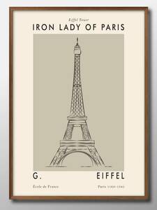 Art hand Auction 6935 ■ Livraison gratuite!! Affiche d'art peinture A3 taille Paris tour Eiffel illustration papier mat scandinave, résidence, intérieur, autres