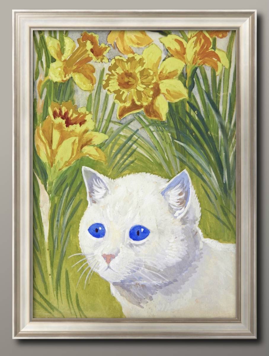 0967■Free shipping!! Art poster painting A3 size Louis Wain Cat illustration Nordic matte paper, Housing, interior, others