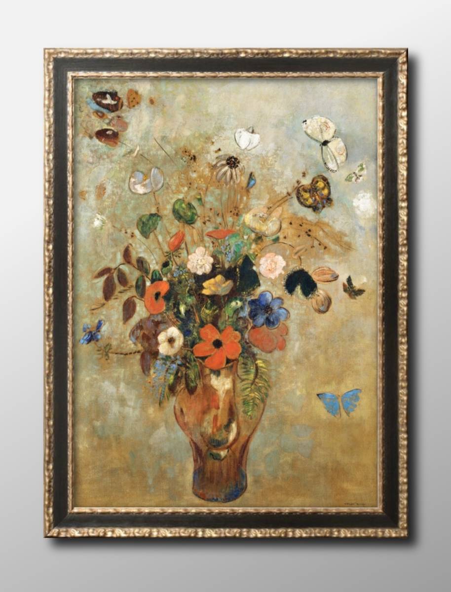 1106 ■Envío Gratis!! Póster artístico, pintura, tamaño A3, Odilon Redon, naturaleza muerta con flores, ilustración, papel mate escandinavo, residencia, interior, otros