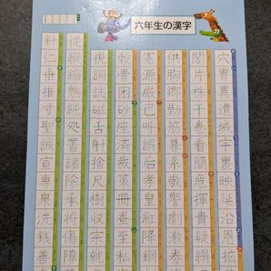 小学6年生　漢字一覧　光文書院