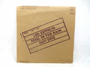 ♪希少 LED ZEPPELIN レッド ツェッペリン FOOL IN THE RAIN/HOT DOG シングルレコード 見本盤 非売品♪ロックバンド