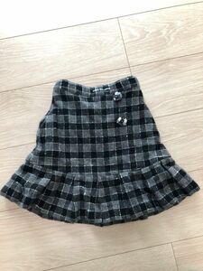 120センチ　 ポンポネット　スカート　チェック　冬服