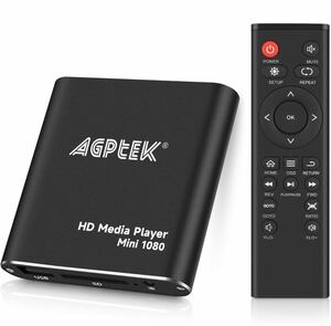 AGPTEK HDMIメディアプレーヤー、-MKV/RM- HDDUSBドライブおよびSDカード用ミニ1080pフルHDウルトラHDMIデジタルメディアプレーヤー 