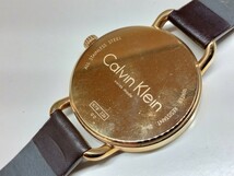 Calvin Klein カルバンクライン SWISS MADE シルバー×ゴールドケース K7B 236 純正ベルト クオーツ 腕時計 1/14②_画像6