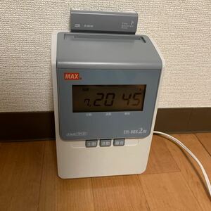 01 動作確認済み　[MAX/マックス タイムレコーダー 電波時計搭載 ER-80S2W タイムカード