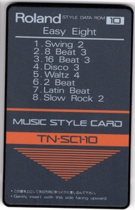 Roland TN-SC1-10 Music Style Card Easy Eight　対応機種：E-5/E-20/E-30/E-70/RA-50/KR-500/KR-3000/CA-30/Pro-E