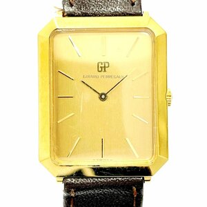 【1円スタート】GIRARD-PERREGAUX ジラール・ペルゴ レクタンギュラー GP ゴールド文字盤 手巻き ボーイズ腕時計 ジャンク 228569