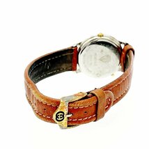 【1円スタート】GUCCI グッチ 8200JR MONDIALE SS×革ベルト アイボリー文字盤 クオーツ レディース腕時計 ジャンク 228579_画像4