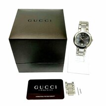 【1円スタート】【箱付き】GUCCI グッチ 8900M SS シルバー文字盤 クオーツ メンズ腕時計 228282_画像7