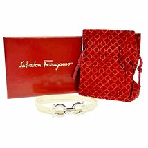 【箱付き】 Salvatore Ferragamo サルヴァトーレフェラガモ メタル レザー ガンチーニ ブレスレット チョーカー 225235 ブレスレット_画像8