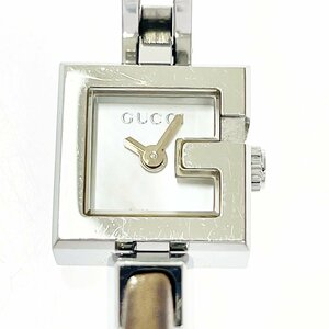 【1円スタート】GUCCI グッチ 102 Gミニ SS×レザー シェル文字盤 クオーツ レディース腕時計 ジャンク 228503