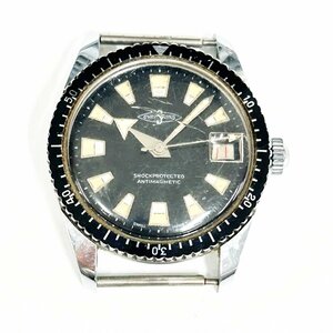 【1円スタート】Ever Swiss エバースイス SS ブラック文字盤 手巻き メンズ腕時計 ジャンク 228521