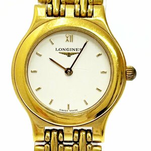 【1円スタート】【訳あり品】LONGINES ロンジン L7.147.2 GP ホワイト文字盤 クオーツ レディース腕時計 228651