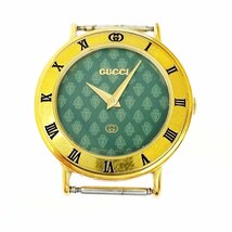 【1円スタート】【箱付き】GUCCI グッチ 3000L GP グリーン文字盤 クオーツ レディース腕時計 ジャンク 230890_画像1