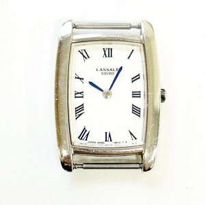 【1円スタート】SEIKO セイコー 5A50-3A00 LASSALE ラサール スクエア SS シルバー文字盤 クオーツ レディース腕時計 231011