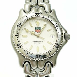 【1円スタート】【訳あり品】TAG HEUER タグホイヤー S99.006K セル SS ホワイト文字盤 クオーツ メンズ腕時計 237056