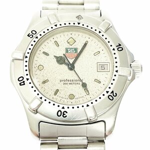 【1円スタート】【訳あり品】TAG HEUER タグホイヤー 962.213R プロフェッショナル SS グレー系文字盤 クオーツ メンズ腕時計 237183