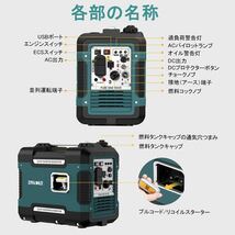 即日発送SAKOBS インバーター発電機　防音型　定格出力1700w_画像3