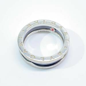 1円～ 6T30921223 BVLGARI ブルガリ B-zero1 セーブザチルドレン リング SV 925 シルバー ブラック 中古品 アクセサリー