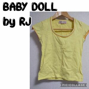 BABY DOLL by RJ 半袖Tシャツ　チビT　イエロー　ギャル　y2k　ベビードール
