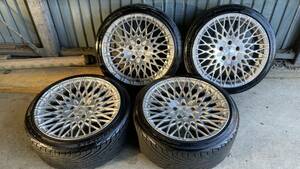 【希少】AVANTGALDE M540 18インチ 8j+35 9j+15 pcd114.3 5h 72φ＋サマータイヤ 215/40R18 225/40R18 各2本セット