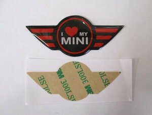 【新品・即決】 ミニクーパー I LOVE MINI ステアリング ホイール ステッカー エンブレム ロゴ エポキシ ハンドル