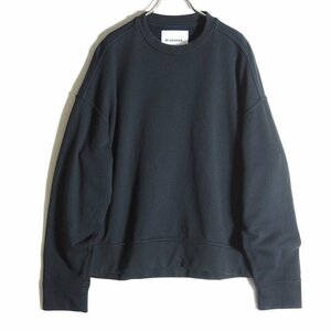 M5873f26　■JIL SANDER+ ジルサンダー■　20AW プルオーバー コットン スウェット ブラック S / 黒 メンズ オーバーサイズ シーズンレス