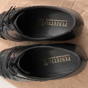 ペルフェット PERFETTO サイズ 7 25.0cm〜25.5cmストレートチップ ブラック 革靴 ドレスシューズ 黒 靴 ビジネスシューズ レザーの画像3