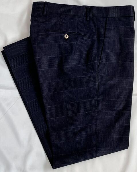 PT TORINO ピーティートリノ サイズ 46 S〜M ウール コットン パンツ ネイビー系 GRAVEN FIT スラックス