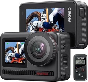 Brave8 アクションカメラ 4K60fps 48MP アクションカム スーパースムーズ手ぶれ補正 スポーツカメラ 本機防水10M 水中カメラ デュアル