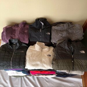 1スタ　ザノースフェイスのみ　アメリカ古着　ベール　66着　フリースジャケット　レディース THE NORTH FACE まとめ売り 洗濯済