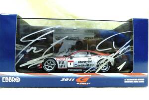 ☆サイン2名入り EBBRO SUPER GT500 Weider HSV-010 Rd.3 Sepang Winner #1 2011 1/43 44656 がんばろう日本！☆送料520円