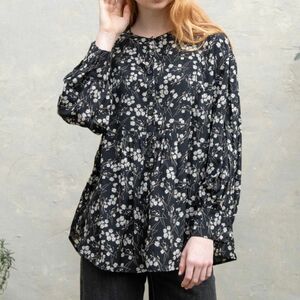 idem flower volume shirt フラワーボリュームシャツ 村田倫子 ブラウス 長袖 チュニック トップス