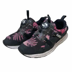 AE812 PUMA プーマ DISC TROPICAL PACK レディース スニーカー US7.5 24cm ブラック レッド ダイヤル式