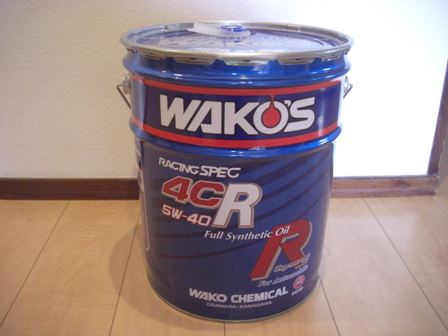 WAKO&#39;S　4CR-SR フォーシーアールSR　5W-40　２０Ｌ　LEXUS TEAM LEMANS WAKO&#39;S　LC500使用エンジンオイル　0W-30、10W-50選択可