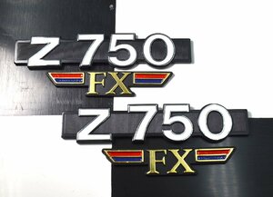 Z750 FX 新品 サイドカバー ゴールドエンブレム セット 検/Z550FX GPZ χ Z400GP Z1 Z2 MK2 Z1R XJ XJR CBX GS ヨシムラ BEET 当時物 旧車