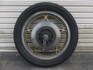 GS750 希少 当時物 星型キャスト リアホイール 18インチ アクスル類付き SUZUKI 絶版旧車 検/GS400 GS550 GS1000 ベコ GT380 GT750 GSX400E