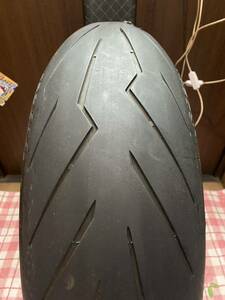 中古MCタイヤ 2021年製造 PIRELLI DIABLO ROSSOⅢ 190/55ZR17 パンク修理痕あり ピレリ ロッソ3 190 55 17 4321 M2958