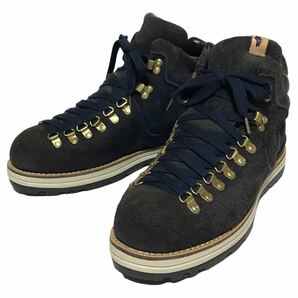 【廃盤】初期モデル VISVIM SERRA BOOTS ビズビム セラ トレッキングブーツ US9/27㎝ ネイビー スエード レザー 革靴 ビブラムソール レアの画像1