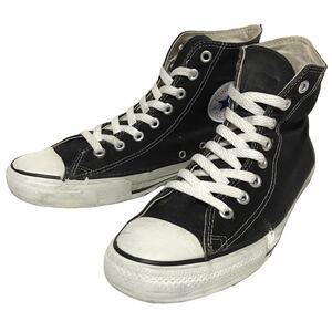 【USA製】90s converse ALL STAR HI コンバース オールスター ハイカット スニーカー メンズ US9/27.5㎝ ブラック ヴィンテージ 廃盤 レア