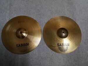 SABIAN HiHat シンバルB8　14inch/36cm　　Top &Bottom 中古。ひび無し、割れ無し。