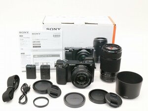 ●○【美品・総シャッター数1100回以下】SONY α6100 ダブルズームレンズキット ミラーレス 一眼カメラ Eマウント ソニー●019858001m○●